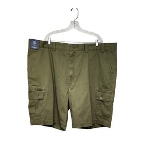 Roundtree Casual Big Man Cargo 10"  Short Olive Green Size 50W